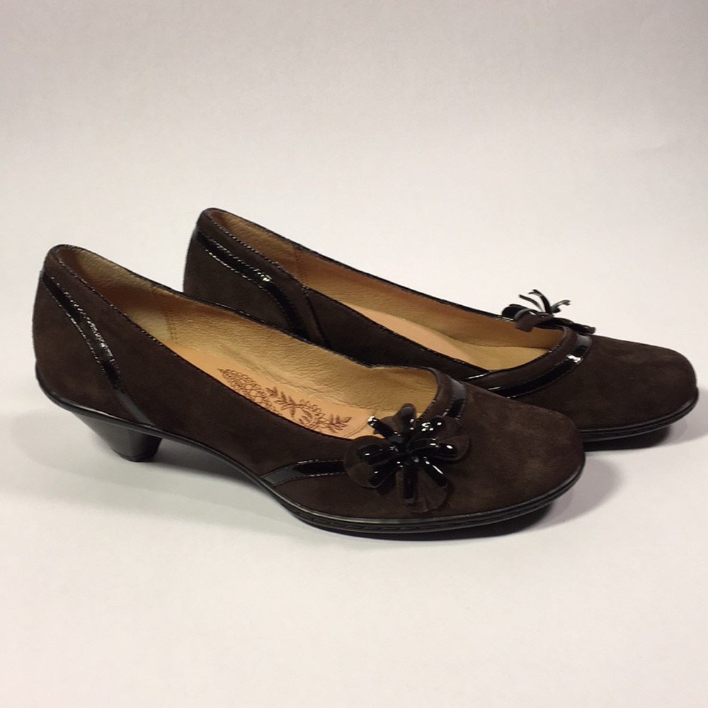 Sofft Suede Dark Brown Heels